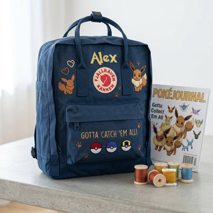 Pokemon Fjallraven Kanken Hand-Embroidered Backpack