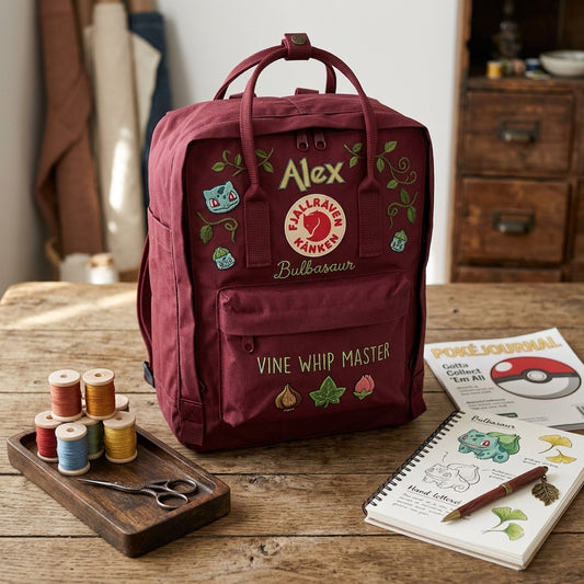 Pokemon Fjallraven Kanken Hand-Embroidered Backpack