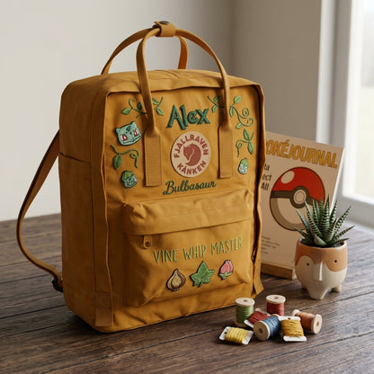 Pokemon Fjallraven Kanken Hand-Embroidered Backpack