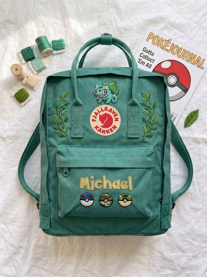 Pokemon Fjallraven Kanken Hand-Embroidered Backpack