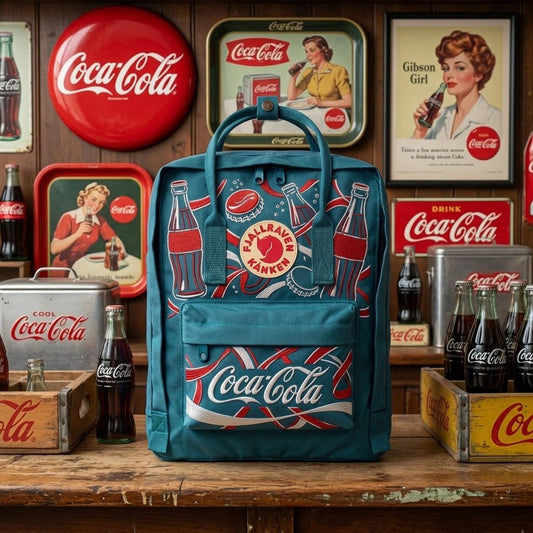 Coca-cola Fjallraven Kanken Hand-Embroidered Backpack