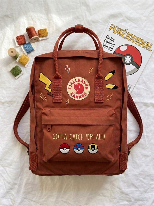 Pokemon Fjallraven Kanken Hand-Embroidered Backpack