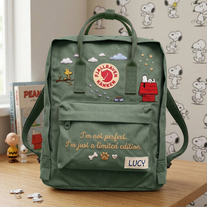 Snoopy Fjallraven Kanken Hand-Embroidered Backpack