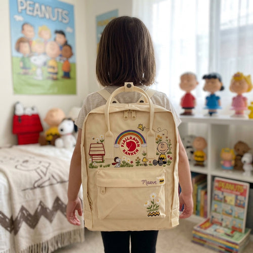 Snoopy Fjallraven Kanken Hand-Embroidered Backpack