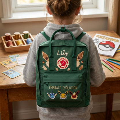 Pokemon Fjallraven Kanken Hand-Embroidered Backpack