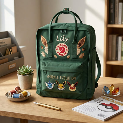 Pokemon Fjallraven Kanken Hand-Embroidered Backpack