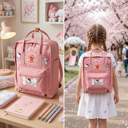 Hello Kitty Fjallraven Kanken Hand-Embroidered Backpack
