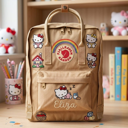 Hello Kitty Fjallraven Kanken Hand-Embroidered Backpack