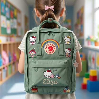Hello Kitty Fjallraven Kanken Hand-Embroidered Backpack