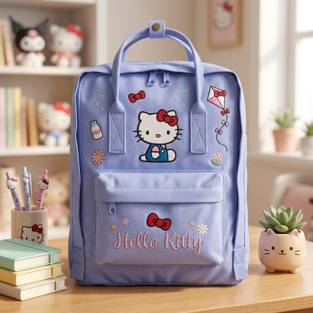 Hello Kitty Fjallraven Kanken Hand-Embroidered Backpack