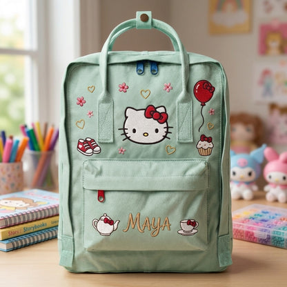 Hello Kitty Fjallraven Kanken Hand-Embroidered Backpack