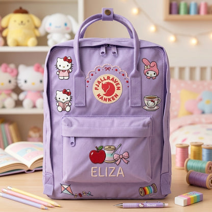 Hello Kitty Fjallraven Kanken Hand-Embroidered Backpack