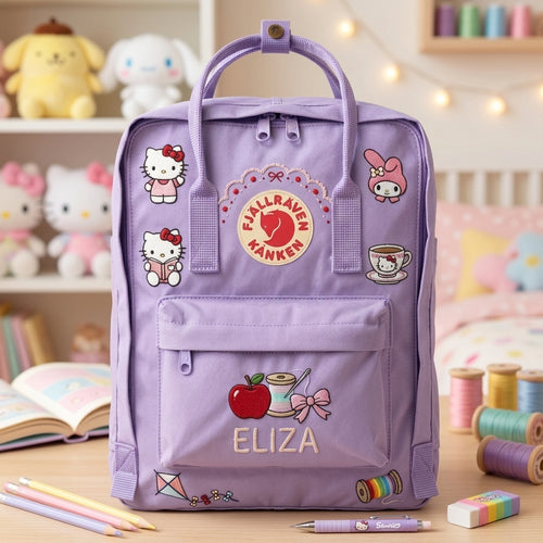 Hello Kitty Fjallraven Kanken Hand-Embroidered Backpack