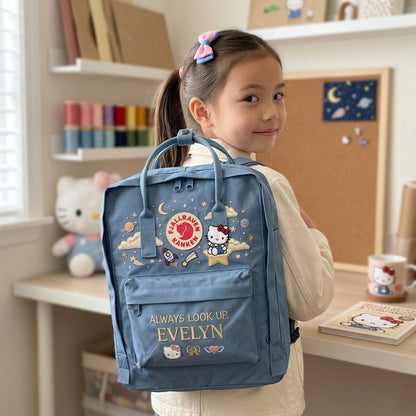 Hello Kitty Fjallraven Kanken Hand-Embroidered Backpack