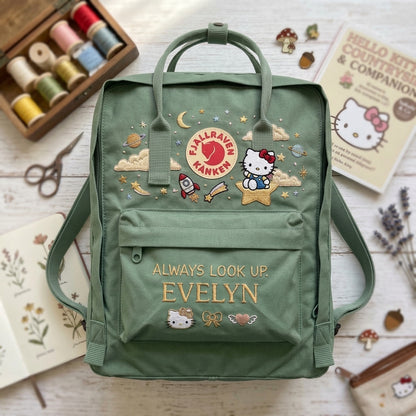 Hello Kitty Fjallraven Kanken Hand-Embroidered Backpack