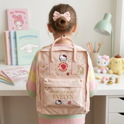 Hello Kitty Fjallraven Kanken Hand-Embroidered Backpack