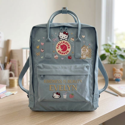 Hello Kitty Fjallraven Kanken Hand-Embroidered Backpack