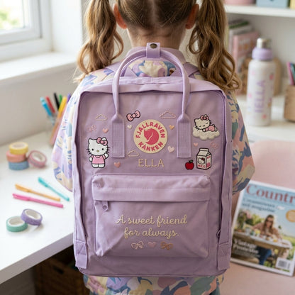 Hello Kitty Fjallraven Kanken Hand-Embroidered Backpack