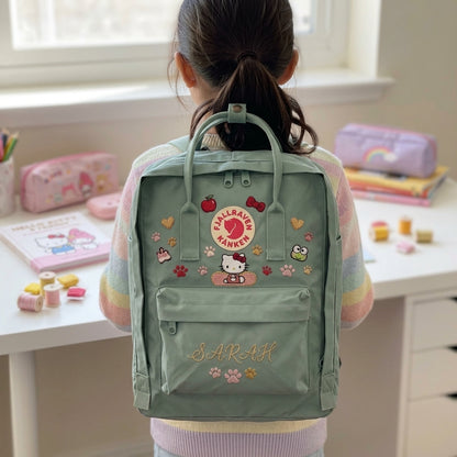 Hello Kitty Fjallraven Kanken Hand-Embroidered Backpack