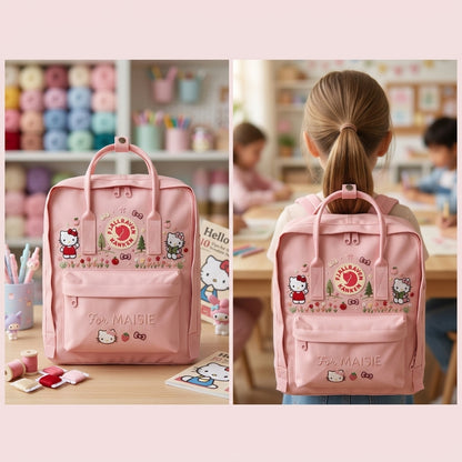 Hello Kitty Fjallraven Kanken Hand-Embroidered Backpack