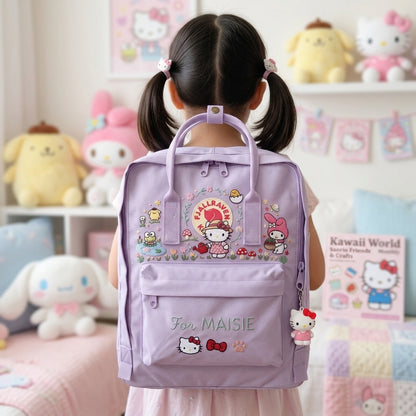 Hello Kitty Fjallraven Kanken Hand-Embroidered Backpack
