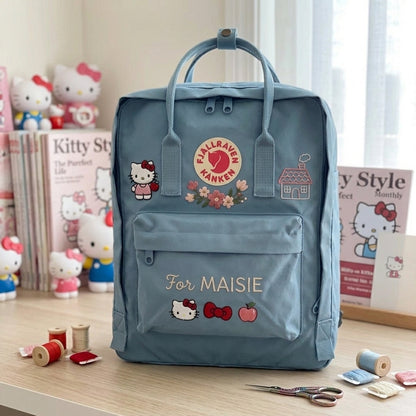 Hello Kitty Fjallraven Kanken Hand-Embroidered Backpack