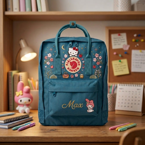 Hello Kitty Fjallraven Kanken Hand-Embroidered Backpack