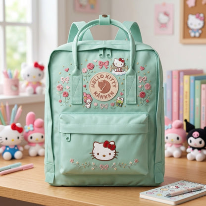 Hello Kitty Fjallraven Kanken Hand-Embroidered Backpack