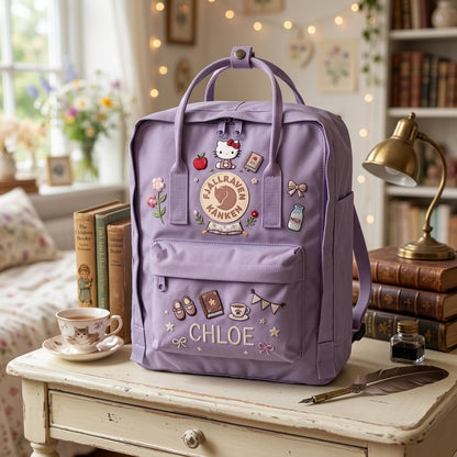 Hello Kitty Fjallraven Kanken Hand-Embroidered Backpack