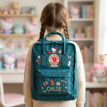 Hello Kitty Fjallraven Kanken Hand-Embroidered Backpack