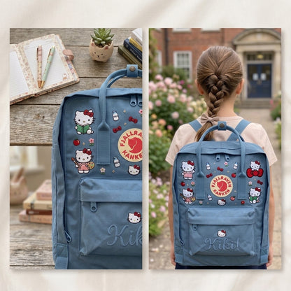 Hello Kitty Fjallraven Kanken Hand-Embroidered Backpack