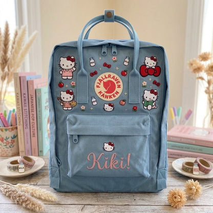 Hello Kitty Fjallraven Kanken Hand-Embroidered Backpack