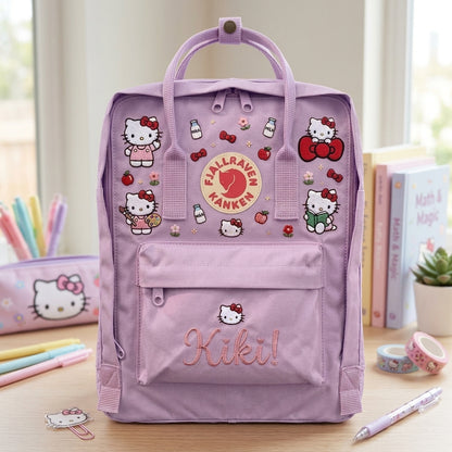 Hello Kitty Fjallraven Kanken Hand-Embroidered Backpack
