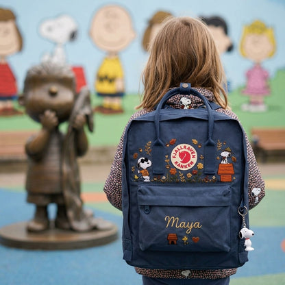 Snoopy Fjallraven Kanken Hand-Embroidered Backpack