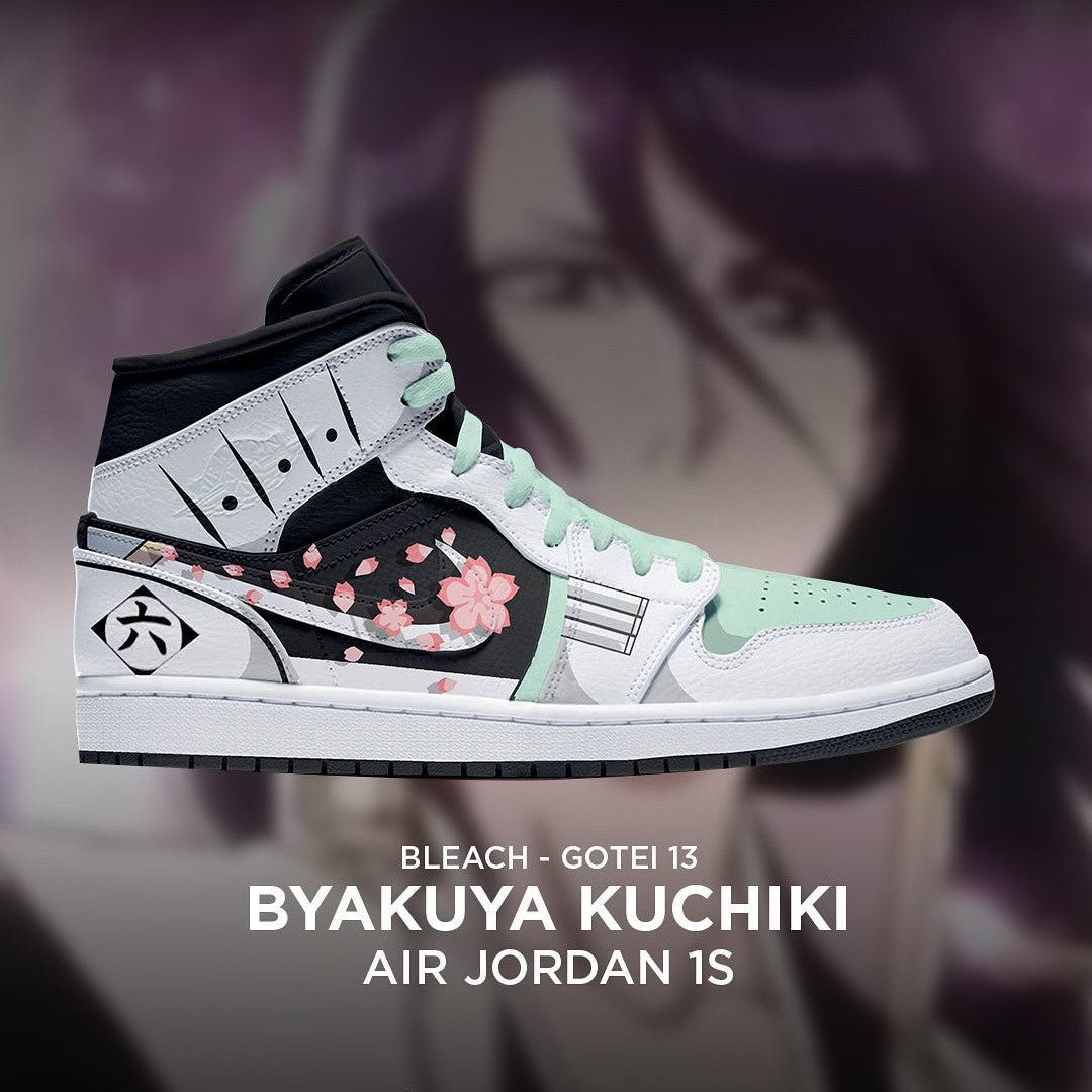 Byakuya Kuchiki - Bleach AJ1 Embossed Logo Sneakers - AZ26150916