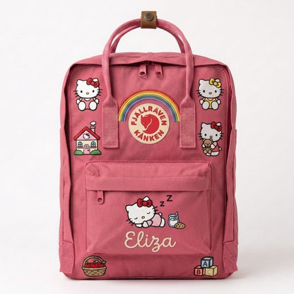 Hello Kitty Fjallraven Kanken Hand-Embroidered Backpack