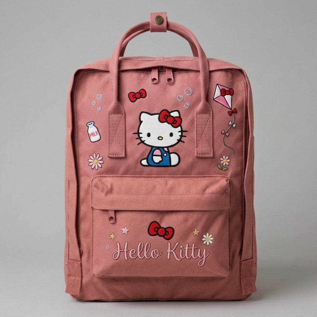 Hello Kitty Fjallraven Kanken Hand-Embroidered Backpack