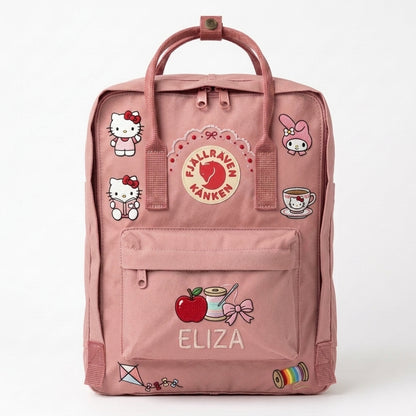 Hello Kitty Fjallraven Kanken Hand-Embroidered Backpack