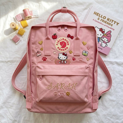 Hello Kitty Fjallraven Kanken Hand-Embroidered Backpack