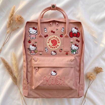 Hello Kitty Fjallraven Kanken Hand-Embroidered Backpack