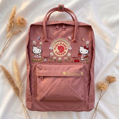 Hello Kitty Fjallraven Kanken Hand-Embroidered Backpack