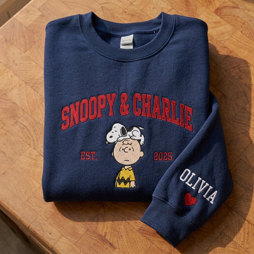Custom Embroidered Snoopy T-Shirt, Sweatshirt, Hoodie