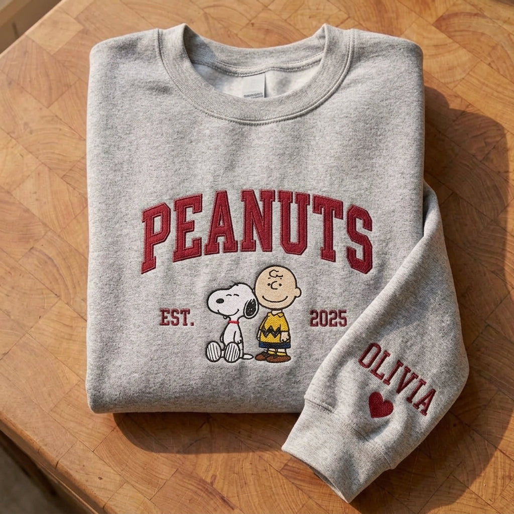 Custom Embroidered Snoopy T-Shirt, Sweatshirt, Hoodie