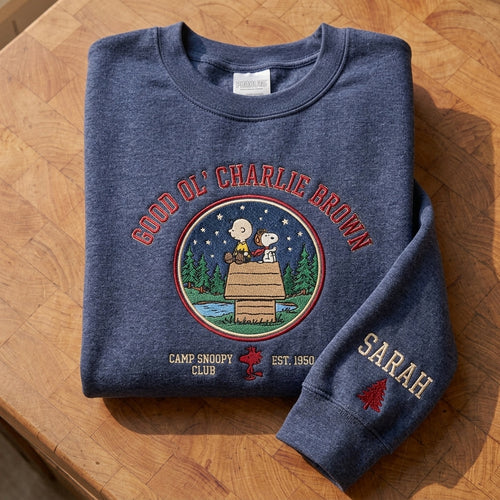 Custom Embroidered Snoopy T-Shirt, Sweatshirt, Hoodie