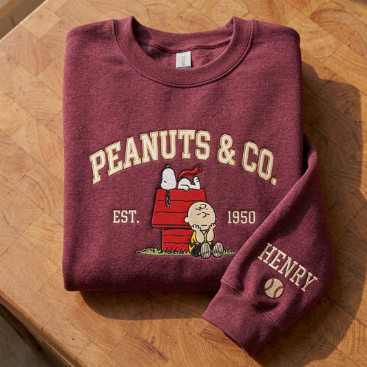 Custom Embroidered Snoopy T-Shirt, Sweatshirt, Hoodie