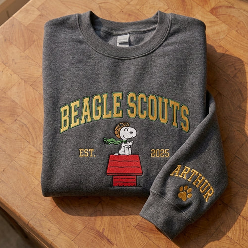 Custom Embroidered Snoopy T-Shirt, Sweatshirt, Hoodie