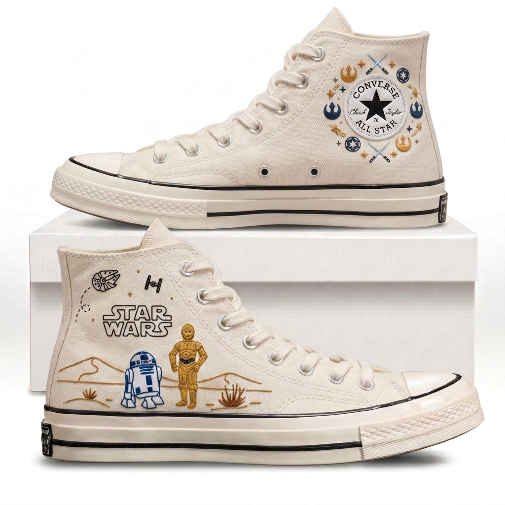 Star Wars Hand-Embroidered Converse Chuck Taylor 1970s - All Star Classic