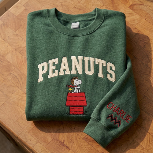 Custom Embroidered Snoopy T-Shirt, Sweatshirt, Hoodie