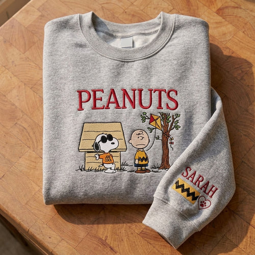 Custom Embroidered Snoopy T-Shirt, Sweatshirt, Hoodie