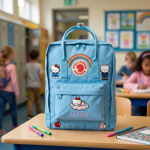 Hello Kitty Fjallraven Kanken Hand-Embroidered Backpack